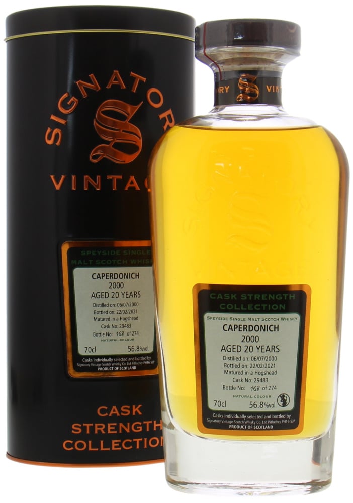 Caperdonich - 20 Years Old Signatory Vintage Cask Strength Collection Cask 29483 56.8% 2000