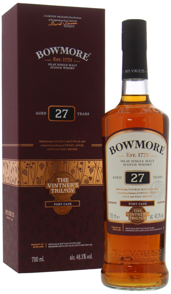 Bowmore - 27 Years Old The Vintner's Trilogy Port Cask 48.3% NV In Orginal Box