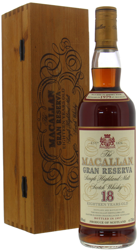 Macallan - 18 Years Old Gran Reserva 1979 40% 1979 In Original Wooden Case