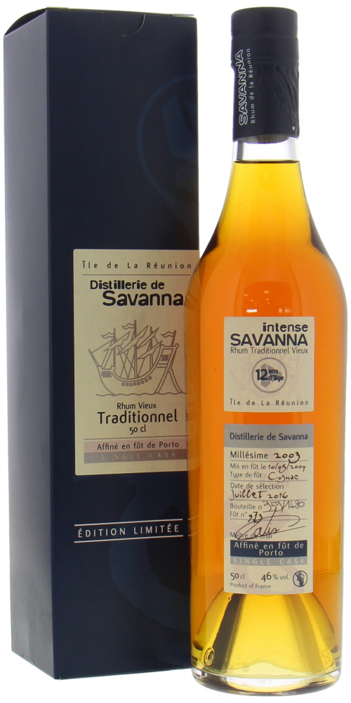Savanna  - 12 Years Old Rhum Vieux Traditionnel Cask 973 46% 2003 In Original Box
