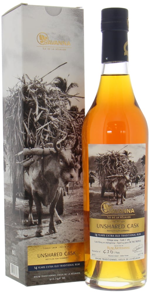 Savanna  - 14 Years Old Rhum Vieux Extra Old Traditionnel Unshared Cask 263 43% 2004 In Original Box