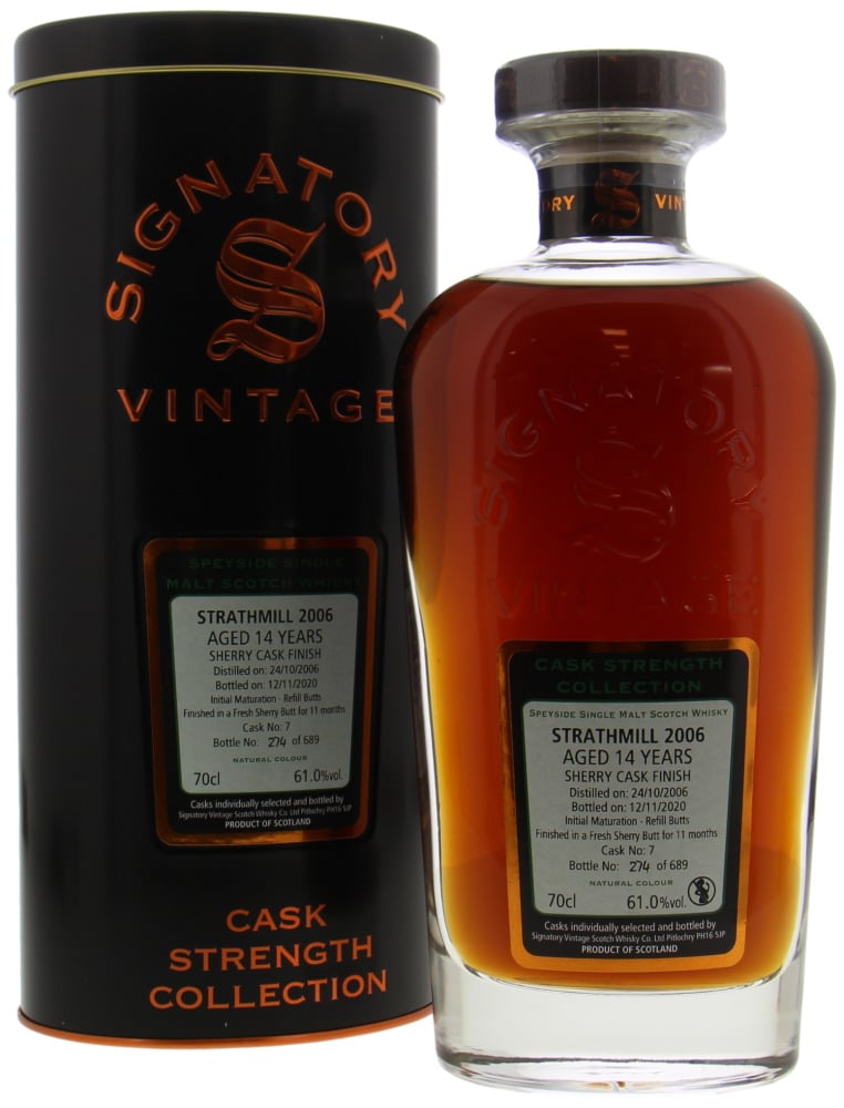 Strathmill - 14 Years Old Signatory Vintage Cask Strength Collection Cask 7 61% 2006