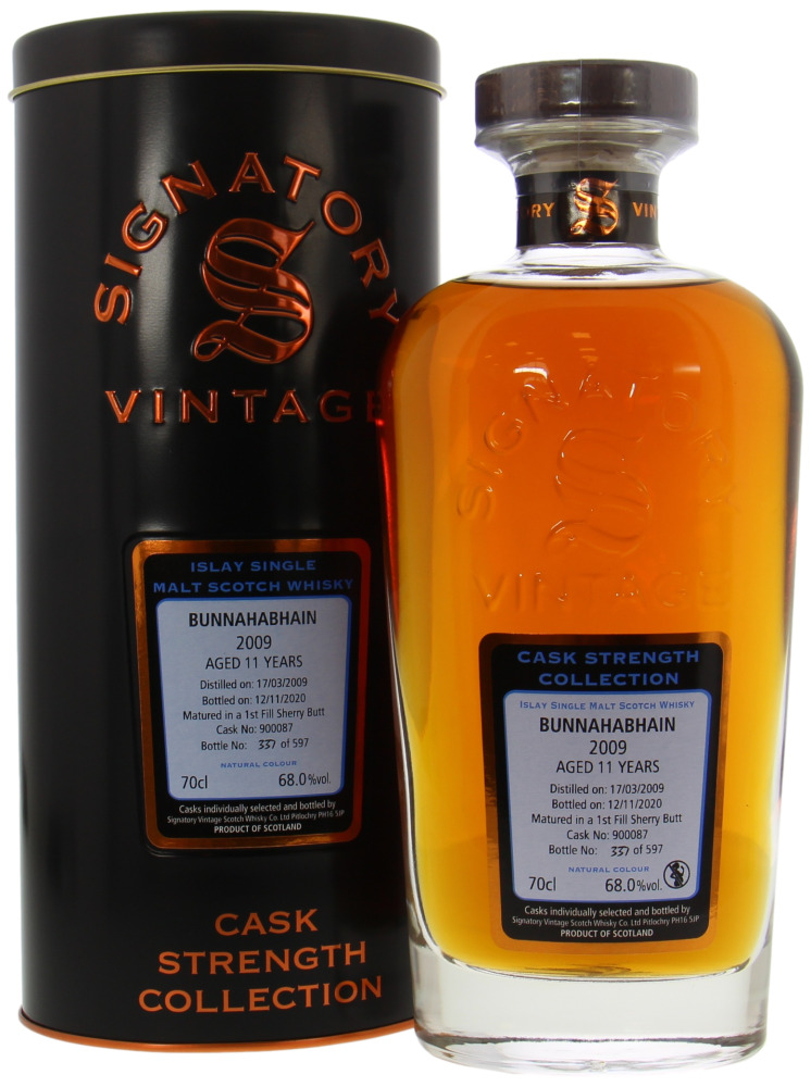 Bunnahabhain - 11 Years Old Signatory Vintage Cask Strength Collection Cask 900087 68% 2009 In Original Container
