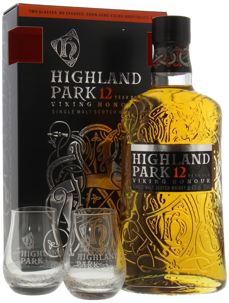 Highland Park - 12 Years Old Viking Honour Giftpack Edition with 2 Glasses 40% NV