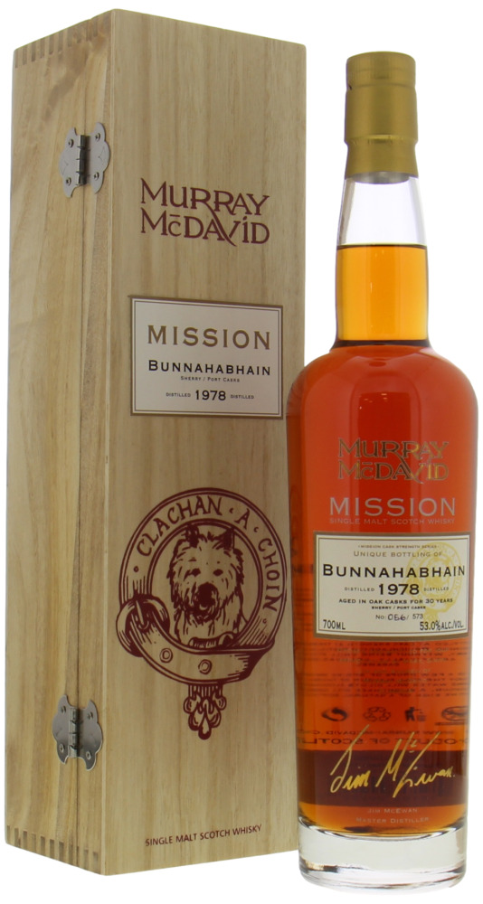 Bunnahabhain - 30 Years Old Murray McDavid Mission Cask Strength Series 53% 1978 In Original Box 10063