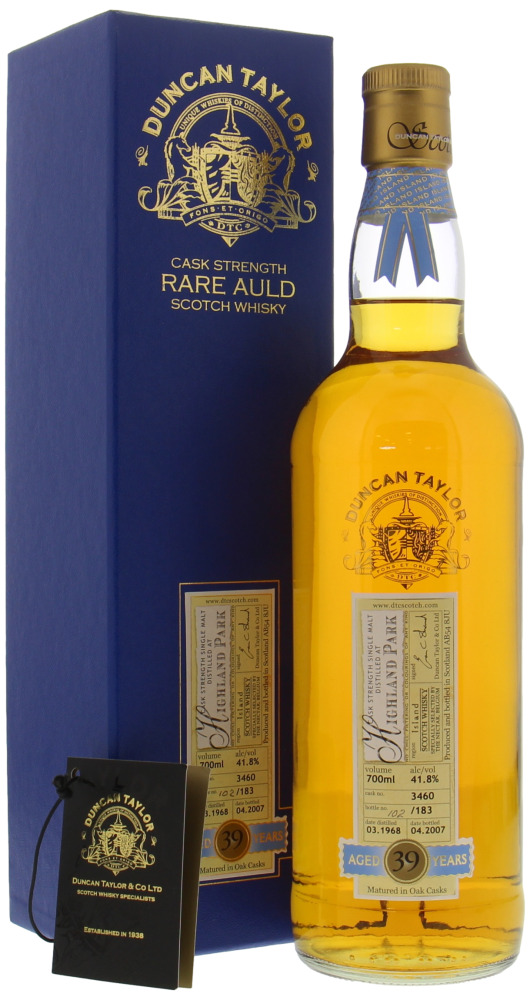 Highland Park - 39 Years Duncan Taylor Cask 3460 41.8% 1968 In Original Box