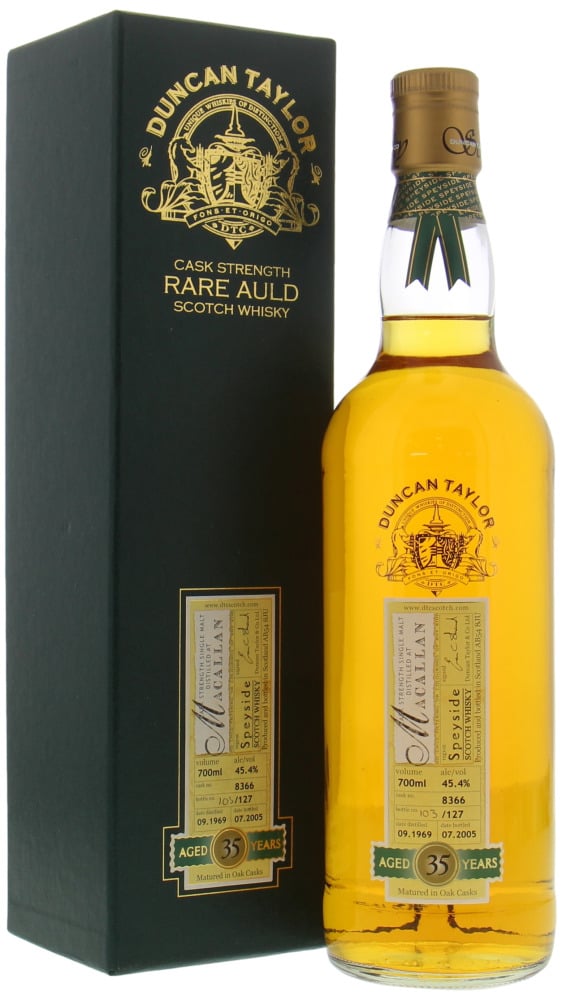 Macallan - 35 Years Old Duncan Taylor Rare Auld Cask 8366 45.4% 1969 In Original Box