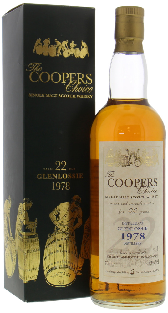 Glenlossie  - 22 Years Old The Cooper's Choice 43% 1978 In Original Box