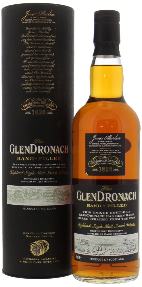 Glendronach - Hand-filled at the distillery Cask 6346 55.2% 2004 In Orginal Container