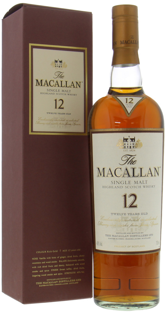 Macallan - 12 Years Old Selected Sherry Oak Casks From Jerezs 40% NV In Original Box
