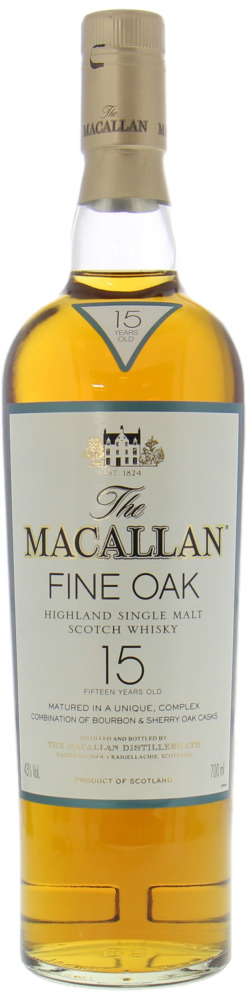 Macallan - 15 Years Old Fine Oak Light Label 43% NV No Original Box Included!