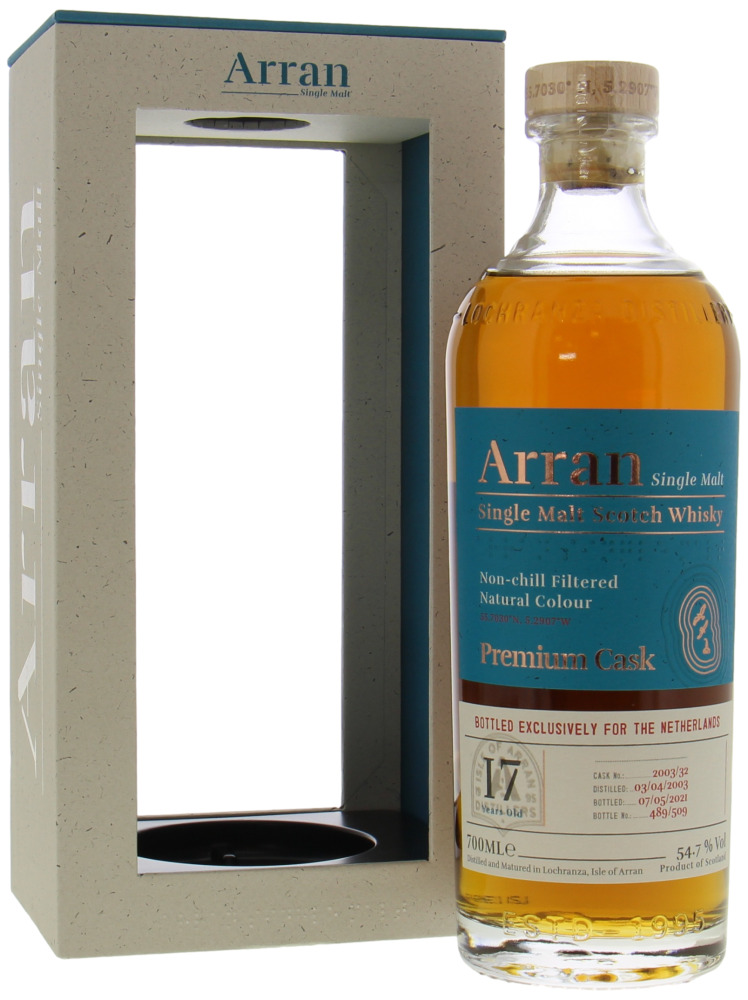 Arran - 17 Years Old Netherlands Exclusive Cask 2003/32 54.7% 2003 In orginal Box