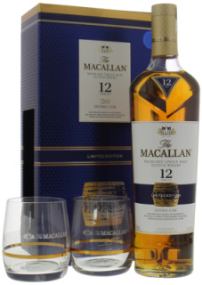 Macallan - 12 Years Old Limited Edition Double Cask Gift set with 2 glasses 40% NV