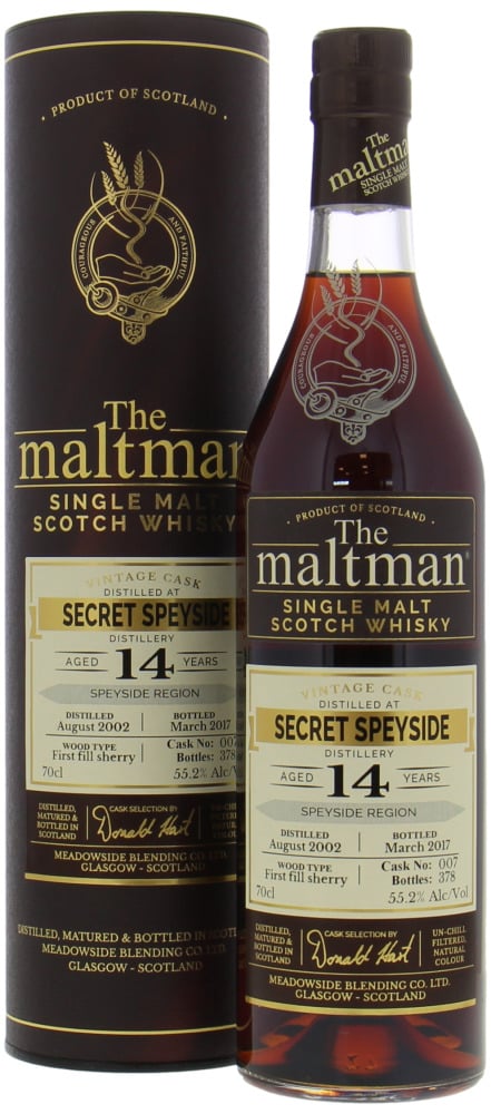 Speyside Region - Secret Speyside 14 Years Old The Maltman Cask 007 55.2% 2002