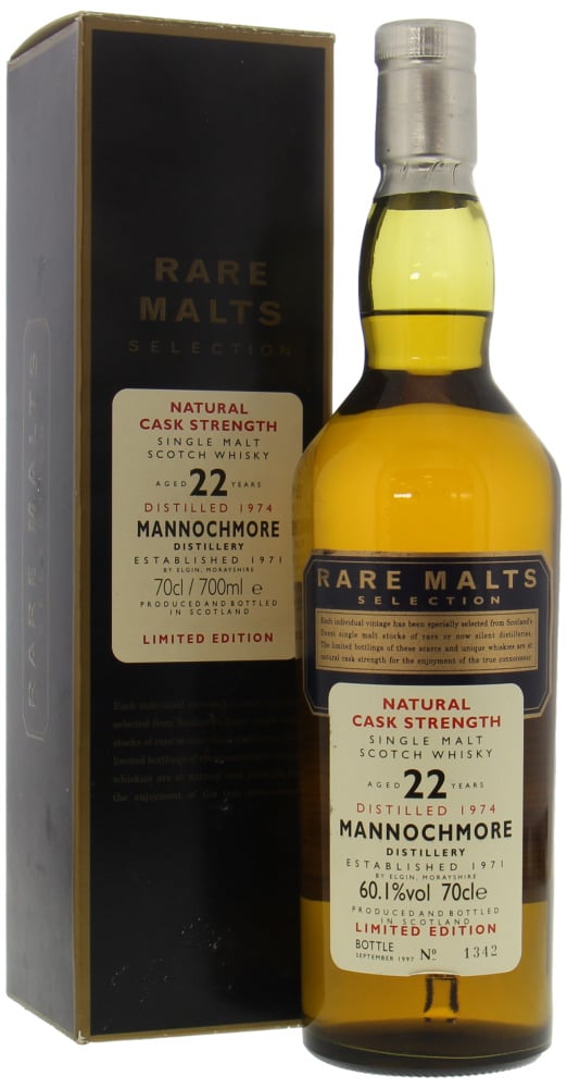 Mannochmore - 22 Years Old Rare Malts Selection 60.1% 1974 In Original Wooden Box