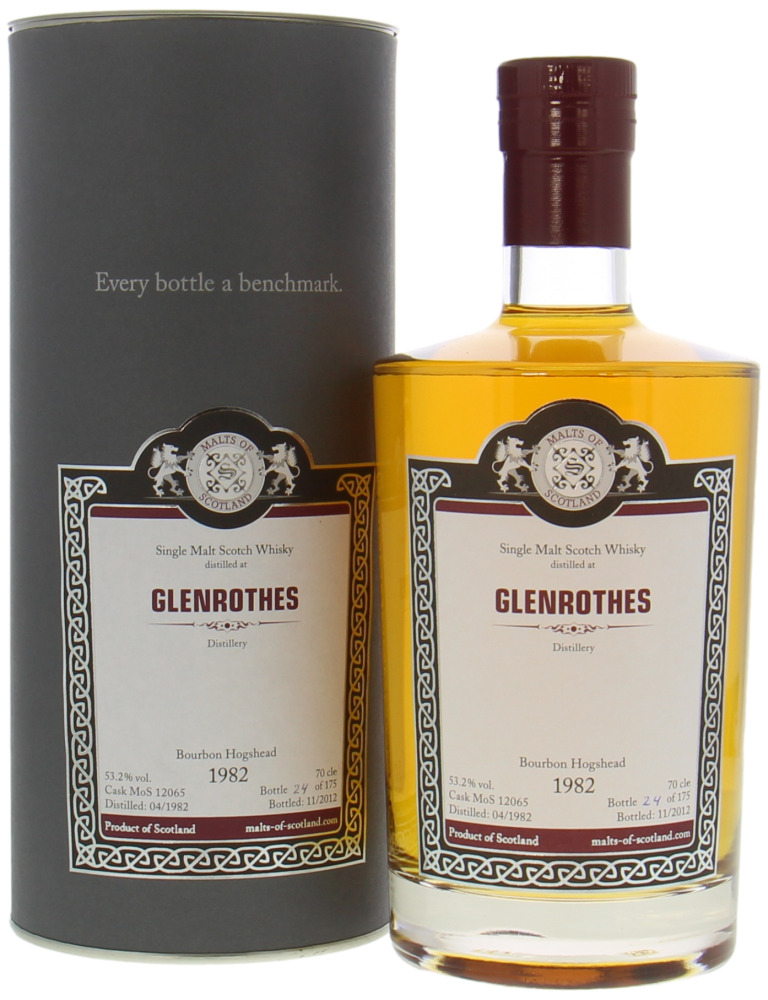 Glenrothes - 30 Years Old Malts of Scotland Cask MoS 12065 53.2% 1982 In Original Container