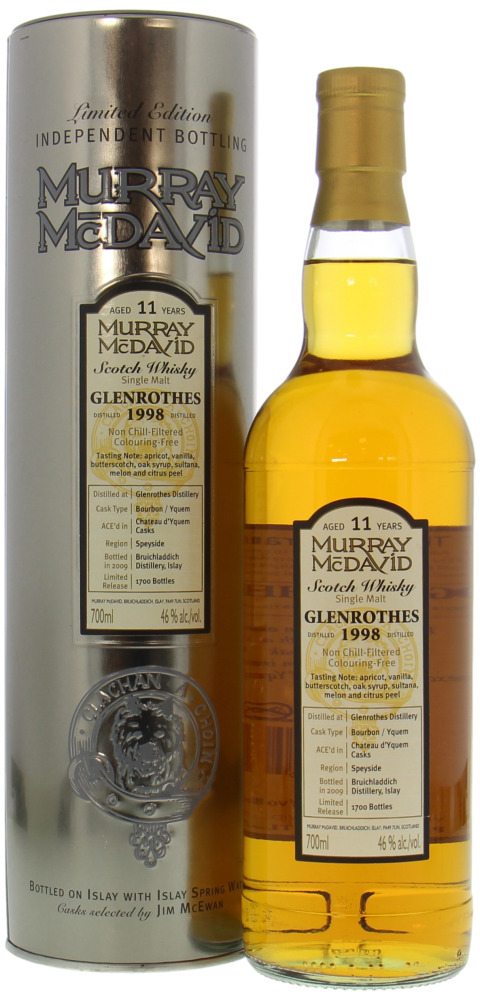 Glenrothes - 11 Years Old Murray McDavid 46% 1998 In Original Container