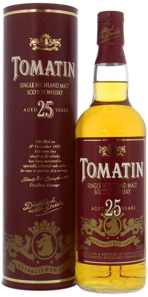 Tomatin - 25 Years Old 43% 1978 In Original Container