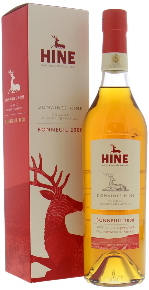 Hine - Bonneuil 2008 Grande Champagne Single Cask 08/16 42,7% 2008