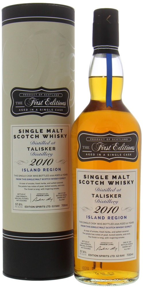 Talisker - 10 Years Old The First Editions Cask HL17807 57.6% 2010 Perfect