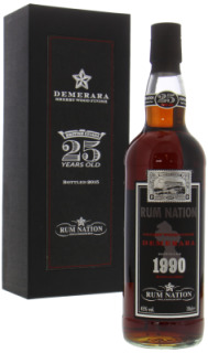 Rum Nation - 25 Years Old Demerara Sherry Wood Finish 50% 1990