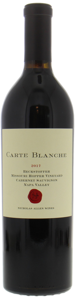 Carte Blanche - Cabernet Sauvignon Beckstoffer Missouri Hopper Vineyard 2017 Perfect