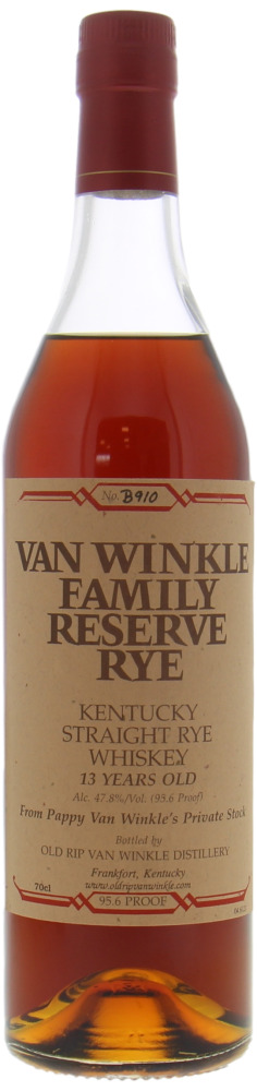 Van Winkle - 13 Years Old Family Reserve Rye B910 47.8% NV Perfect