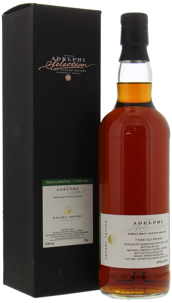 Glenrothes - 7 Years Old Adelphi Selection for Whisky Import Nederland Cask 3527 67.6% 2007 10038