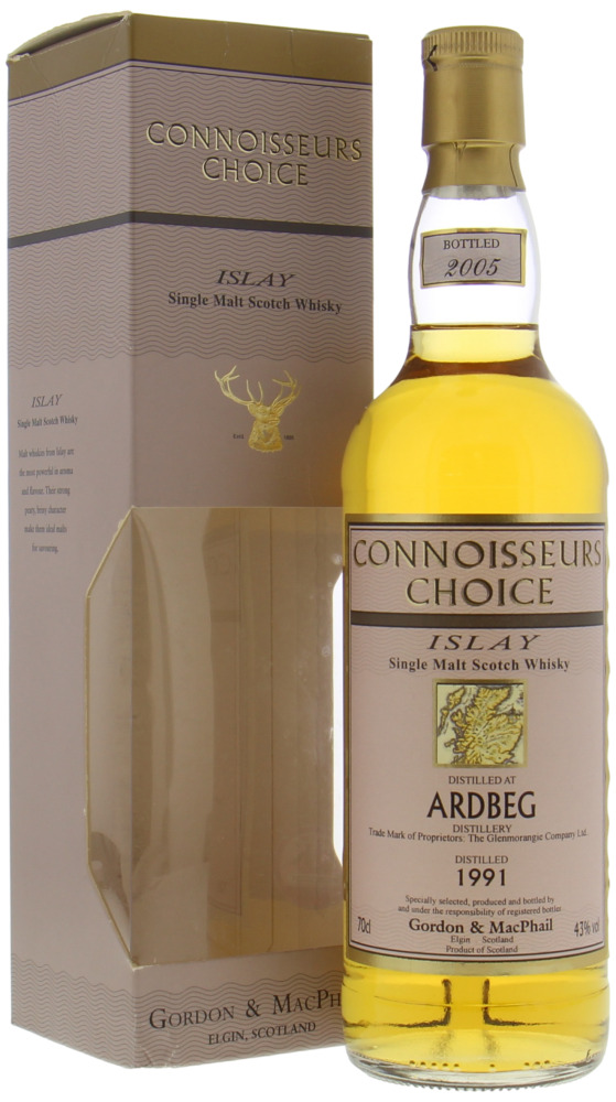 Ardbeg - 14 Years Old Gordon & MacPhail Connoisseurs Choice 43% 1991 In Original Box 10038