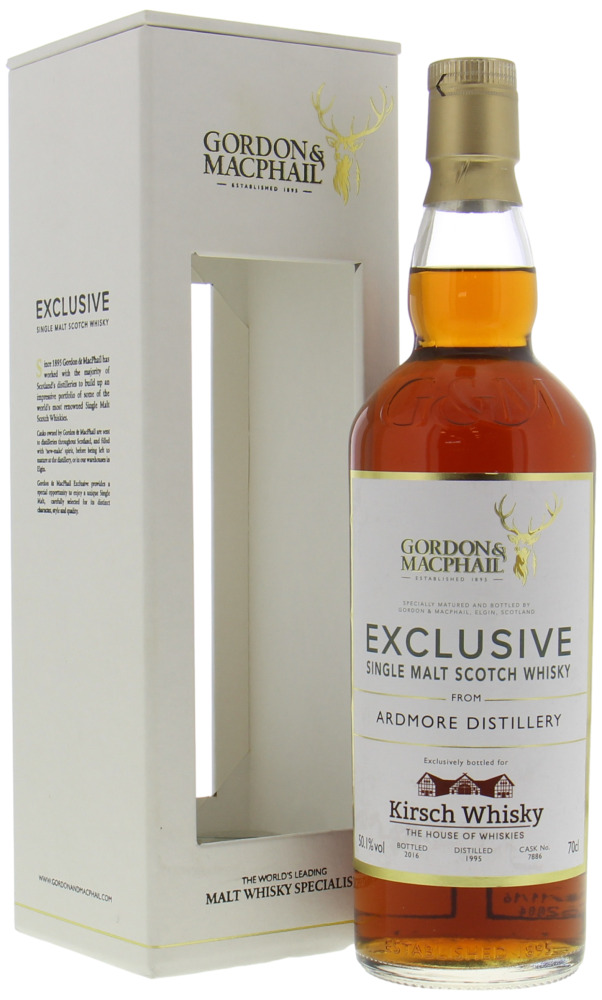 Ardmore - 21 Years Old Gordon & MacPhail Exclusive Cask 7886 Bottled for Kirsch Whisky 50.1% 1995