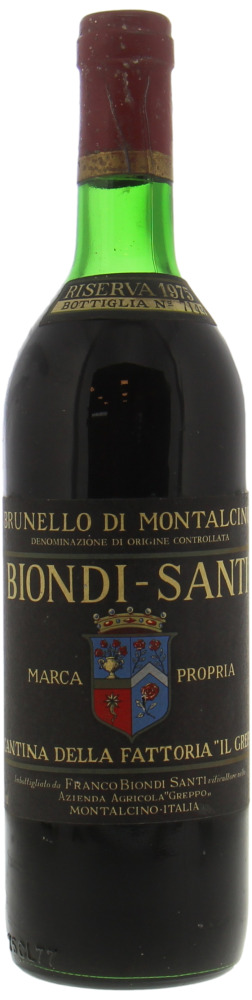 Biondi Santi - Brunello Riserva Greppo 1975 Top Shoulder