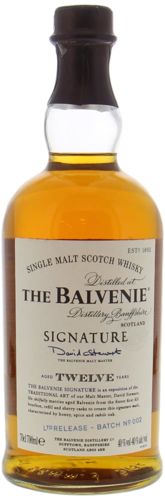 Balvenie - Signature Batch #2 12 Years Old 40% 2009 No Original Container Included