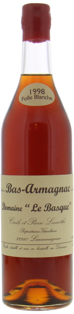 Domaine Le Basque - Folle Blanche Bas-Armagnac 46% 1998 Perfect 10061