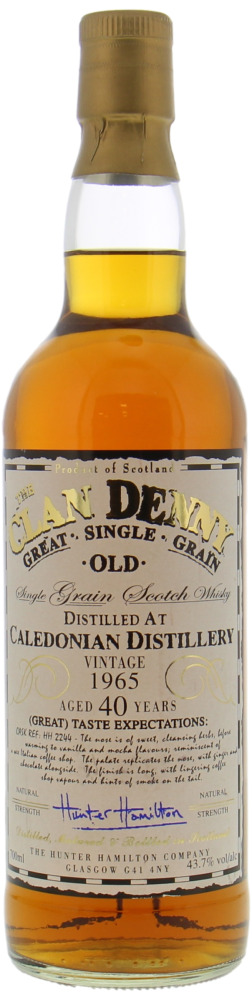 Caledonian - 40 Years Old The Clan Denny Cask HH2244 43.7% 1965 No Original Box Included!