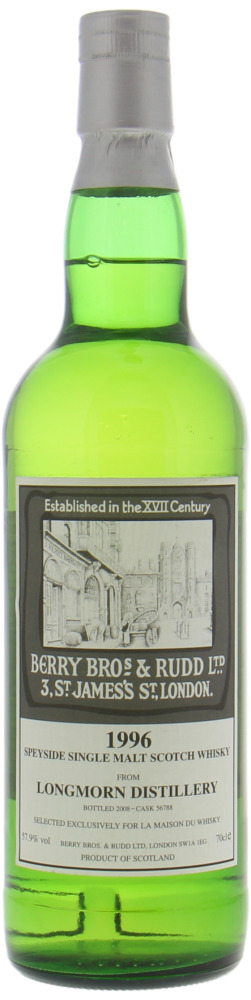 Longmorn - Berrys' Own Selection for LMDW Cask 56788 Old Bond Street 57.9% 1996 Perfect
