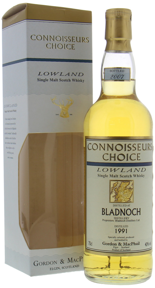 Bladnoch - 15 Years Old Gordon & MacPhail Connoisseurs Choice 40% 1991