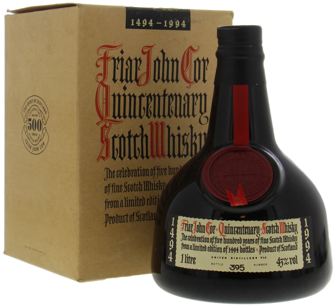 Friar John Cor - Quincentenary Decanter 43% NV In Original Box