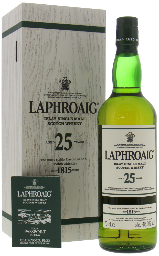 Laphroaig - 25 Years Old  Cask Strength Edition 2017 48.9% NV In Original Wooden Box 10043
