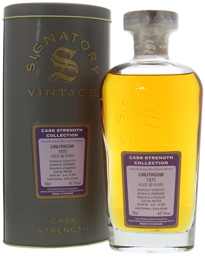 St. Magdalene - Linlithgow 30 Years Old Signatory vintage Cask 96/3/39 47.7% 1975 In Original Container 10075