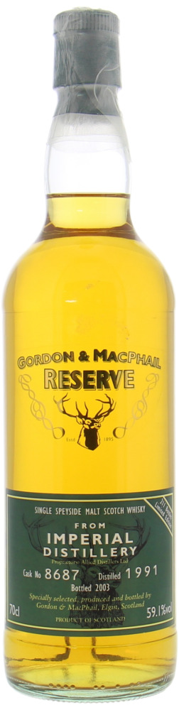 Imperial - 12 Years Old Gordon & MacPhail Reserve Cask 8687 59.1% 1991 No Original Box Included! 10075