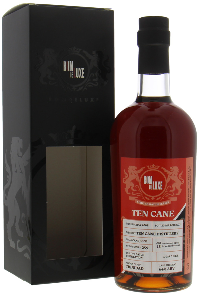 Ten Cane Distillery - 13 Years Old Limited Batch Series 64% 2008