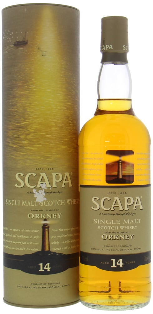 Scapa - 14 Years Old Vintage 2007 40% NV In Original Container, slightly Damaged