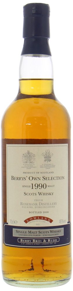 Rosebank - 18 Years Old Berrys' Own Selection Cask 605 46% 1997 Perfect