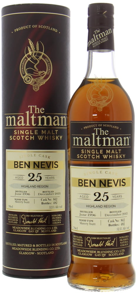 Ben Nevis - 25 Years Old The Maltman Cask 842 54.4% 1996