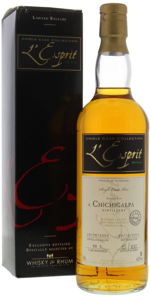 L'Espirit Rhum - A Chichigalpa Distillery Cask BB5 63.1% 2002