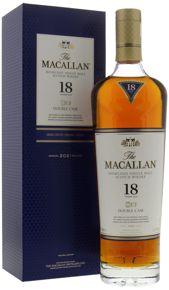 Macallan - 18 Years Old Double Cask Annual 2021 Release 43% NV In Original Box