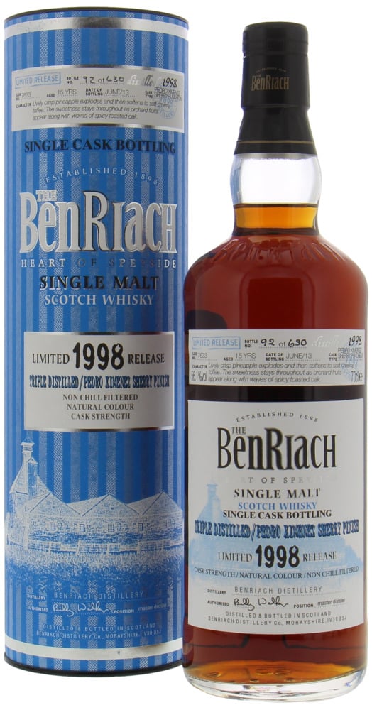 Benriach - 15 Years Old Batch 10 Cask 7633 56.1% 1998 In Original Container 10038