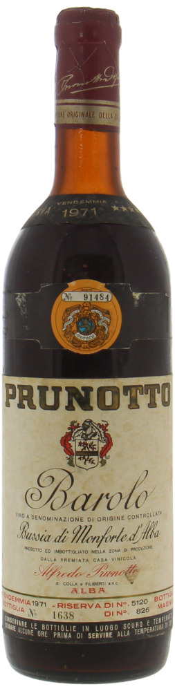 Prunotto - Barolo Bussia Riserva 1971 Top Shoulder