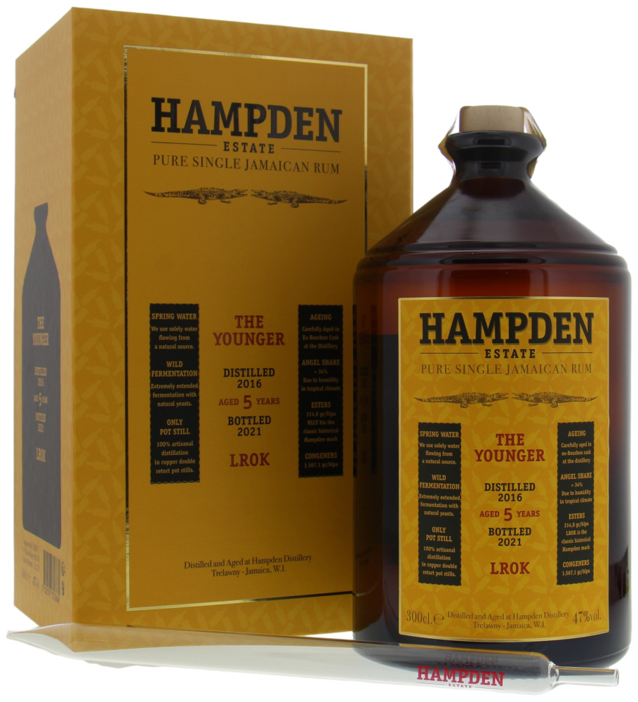 Hampden - LROK The Younger 5 Years Old Double Magnum 47% 2016 In Orginal Box