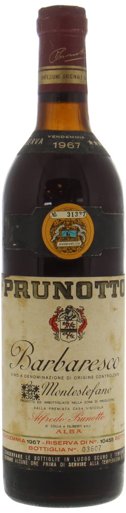 Prunotto - Barbaresco Montestefano Riserva 1967 Top Shoulder